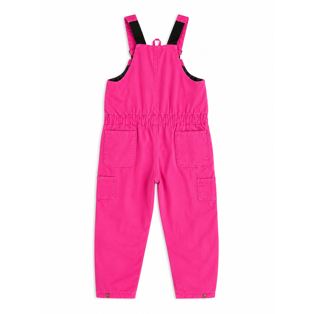 Schmidt Kids Hot Pink Insulated Bib Snow Overalls Youth Medium 10-12 Vintage - Picture 2 of 11